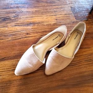 Time and Tru Pink Suede Flats